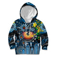 Personalised NAIDOC Week 2025 Blues Football Kid Hoodie Aboriginal Dot Painting