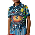 Personalised NAIDOC Week 2025 Blues Football Kid Polo Shirt Aboriginal Dot Painting