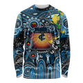 Personalised NAIDOC Week 2025 Blues Football Long Sleeve Shirt Aboriginal Dot Painting