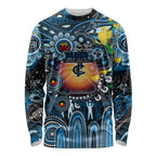 Personalised NAIDOC Week 2025 Blues Football Long Sleeve Shirt Aboriginal Dot Painting