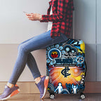 NAIDOC Week 2025 Blues Football Luggage Cover Aboriginal Dot Painting