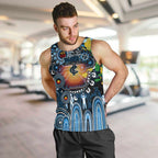 Personalised NAIDOC Week 2025 Blues Football Men Tank Top Aboriginal Dot Painting