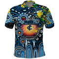 Personalised NAIDOC Week 2025 Blues Football Polo Shirt Aboriginal Dot Painting