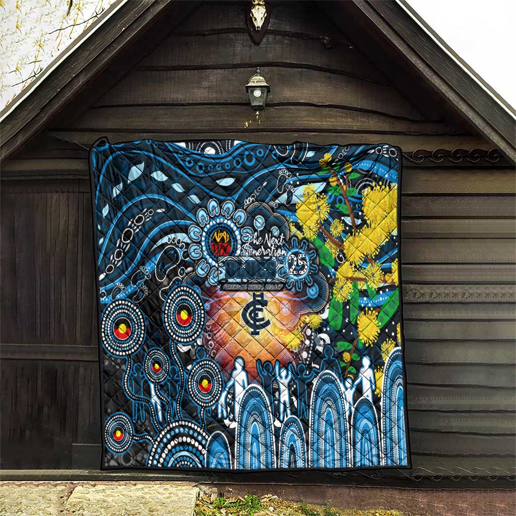 NAIDOC Week 2025 Blues Football Quilt Aboriginal Dot Painting