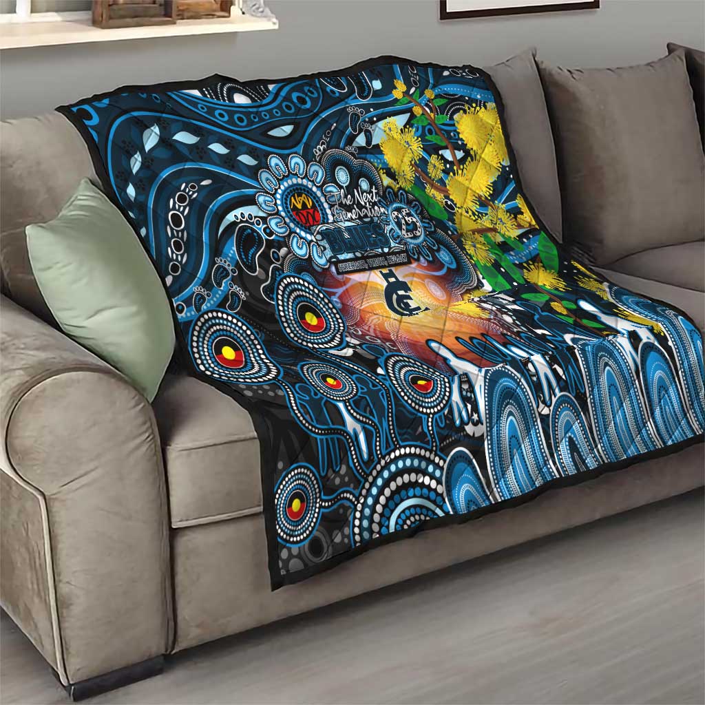NAIDOC Week 2025 Blues Football Quilt Aboriginal Dot Painting