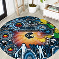 NAIDOC Week 2025 Blues Football Round Carpet Aboriginal Dot Painting