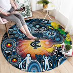 NAIDOC Week 2025 Blues Football Round Carpet Aboriginal Dot Painting