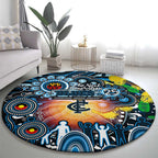 NAIDOC Week 2025 Blues Football Round Carpet Aboriginal Dot Painting