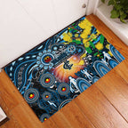 NAIDOC Week 2025 Blues Football Rubber Doormat Aboriginal Dot Painting