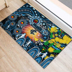 NAIDOC Week 2025 Blues Football Rubber Doormat Aboriginal Dot Painting