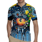 Personalised NAIDOC Week 2025 Blues Football Rugby Jersey Aboriginal Dot Painting