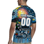 Personalised NAIDOC Week 2025 Blues Football Rugby Jersey Aboriginal Dot Painting