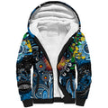 Personalised NAIDOC Week 2025 Blues Football Sherpa Hoodie Aboriginal Dot Painting