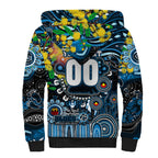 Personalised NAIDOC Week 2025 Blues Football Sherpa Hoodie Aboriginal Dot Painting