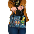 NAIDOC Week 2025 Blues Football Shoulder Handbag Aboriginal Dot Painting
