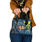 NAIDOC Week 2025 Blues Football Shoulder Handbag Aboriginal Dot Painting