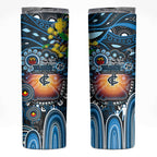 NAIDOC Week 2025 Blues Football Skinny Tumbler Aboriginal Dot Painting