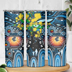NAIDOC Week 2025 Blues Football Skinny Tumbler Aboriginal Dot Painting