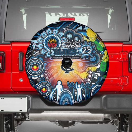 NAIDOC Week 2025 Blues Football Spare Tire Cover Aboriginal Dot Painting