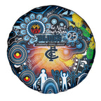 NAIDOC Week 2025 Blues Football Spare Tire Cover Aboriginal Dot Painting