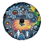 NAIDOC Week 2025 Blues Football Spare Tire Cover Aboriginal Dot Painting