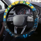 NAIDOC Week 2025 Blues Football Steering Wheel Cover Aboriginal Dot Painting
