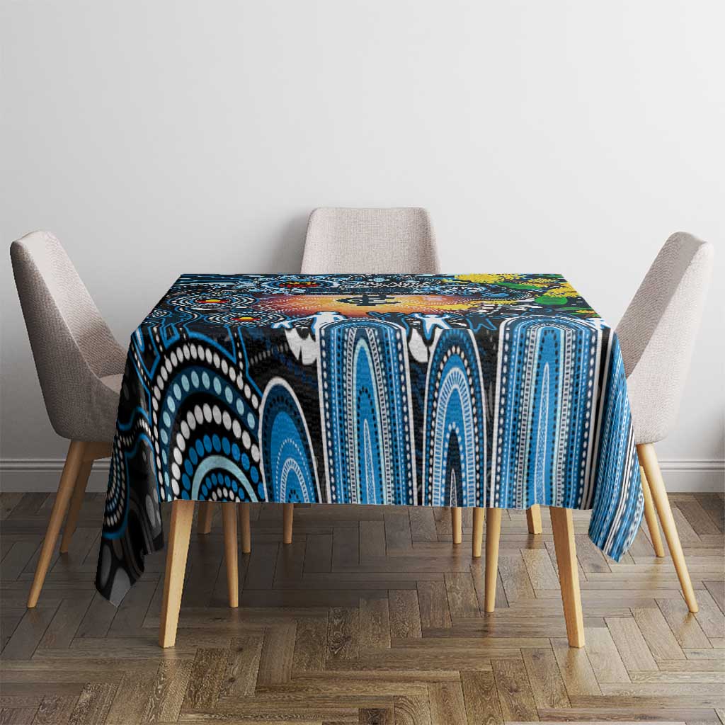 NAIDOC Week 2025 Blues Football Tablecloth Aboriginal Dot Painting