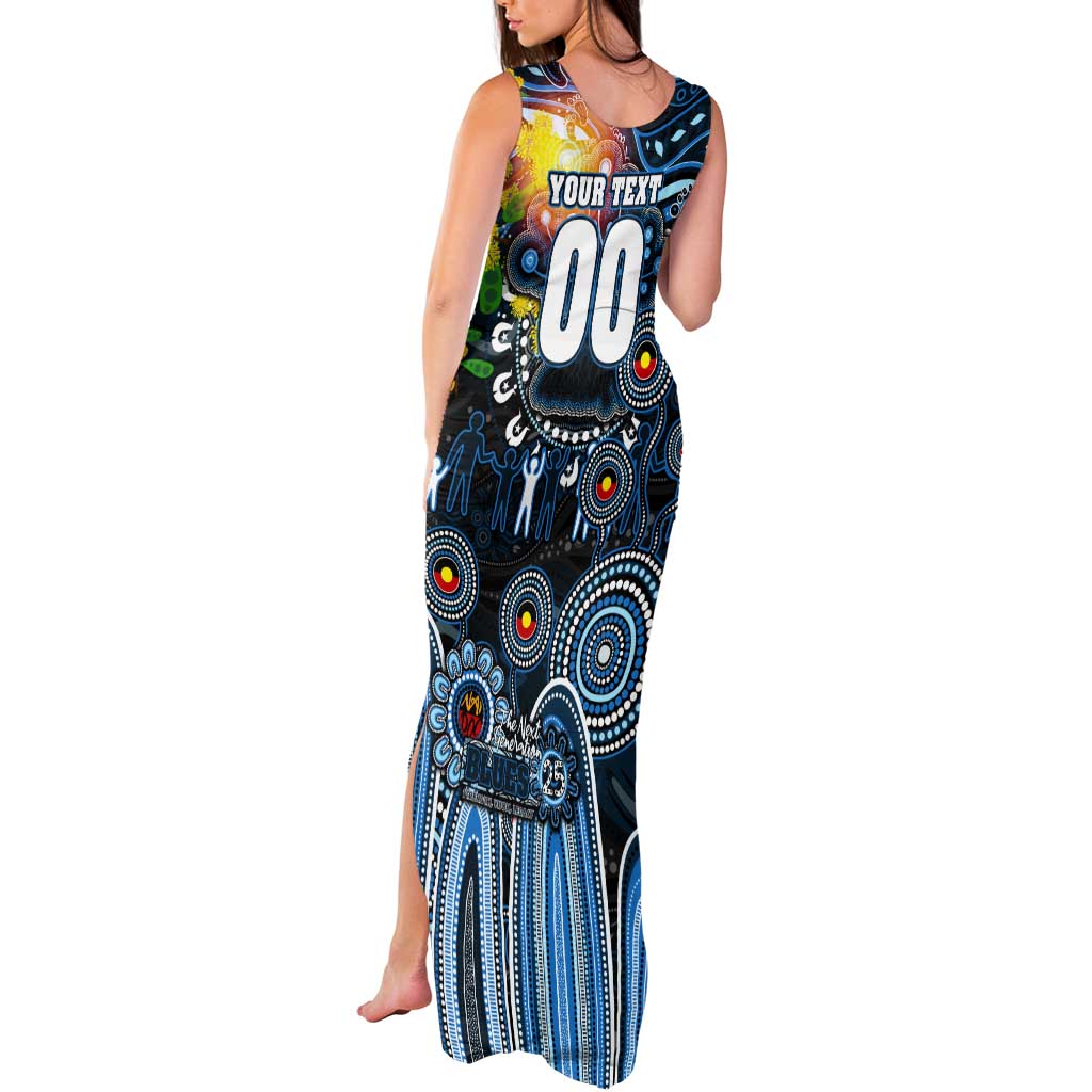 Personalised NAIDOC Week 2025 Blues Football Tank Maxi Dress Aboriginal Dot Painting