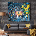 NAIDOC Week 2025 Blues Football Tapestry Aboriginal Dot Painting