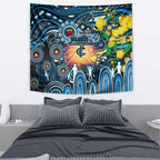 NAIDOC Week 2025 Blues Football Tapestry Aboriginal Dot Painting