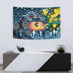 NAIDOC Week 2025 Blues Football Tapestry Aboriginal Dot Painting