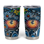 NAIDOC Week 2025 Blues Football Tumbler Cup Aboriginal Dot Painting