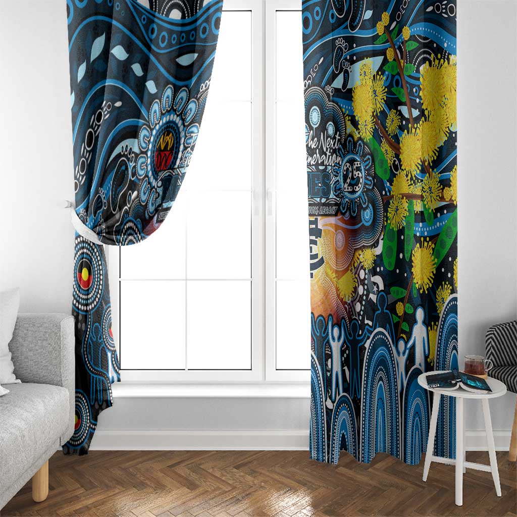 NAIDOC Week 2025 Blues Football Window Curtain Aboriginal Dot Painting