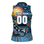 Personalised NAIDOC Week 2025 Blues Football Women Sleeveless Polo Shirt Aboriginal Dot Painting