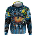 Personalised NAIDOC Week 2025 Blues Football Zip Hoodie Aboriginal Dot Painting