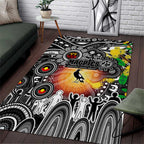 NAIDOC Week 2025 Magpies Football Area Rug Aboriginal Dot Painting