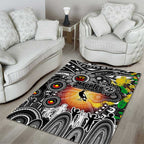 NAIDOC Week 2025 Magpies Football Area Rug Aboriginal Dot Painting