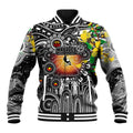 Personalised NAIDOC Week 2025 Magpies Football Baseball Jacket Aboriginal Dot Painting
