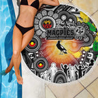 NAIDOC Week 2025 Magpies Football Beach Blanket Aboriginal Dot Painting