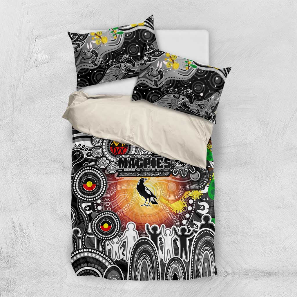 NAIDOC Week 2025 Magpies Football Bedding Set Aboriginal Dot Painting