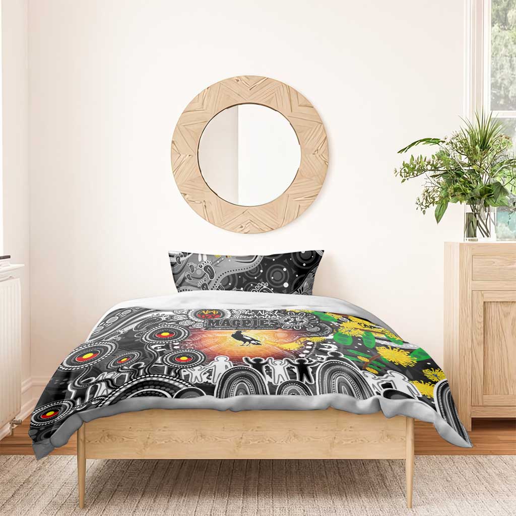 NAIDOC Week 2025 Magpies Football Bedding Set Aboriginal Dot Painting
