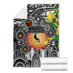 NAIDOC Week 2025 Magpies Football Blanket Aboriginal Dot Painting