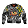 Personalised NAIDOC Week 2025 Magpies Football Bomber Jacket Aboriginal Dot Painting
