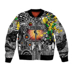 Personalised NAIDOC Week 2025 Magpies Football Bomber Jacket Aboriginal Dot Painting