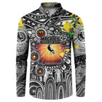 Personalised NAIDOC Week 2025 Magpies Football Button Sweatshirt Aboriginal Dot Painting
