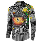 Personalised NAIDOC Week 2025 Magpies Football Button Sweatshirt Aboriginal Dot Painting