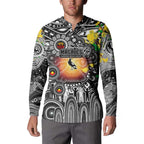 Personalised NAIDOC Week 2025 Magpies Football Button Sweatshirt Aboriginal Dot Painting