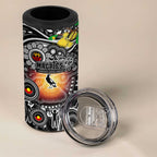 NAIDOC Week 2025 Magpies Football 4 in 1 Can Cooler Tumbler Aboriginal Dot Painting