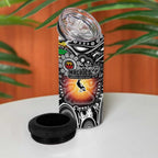 NAIDOC Week 2025 Magpies Football 4 in 1 Can Cooler Tumbler Aboriginal Dot Painting