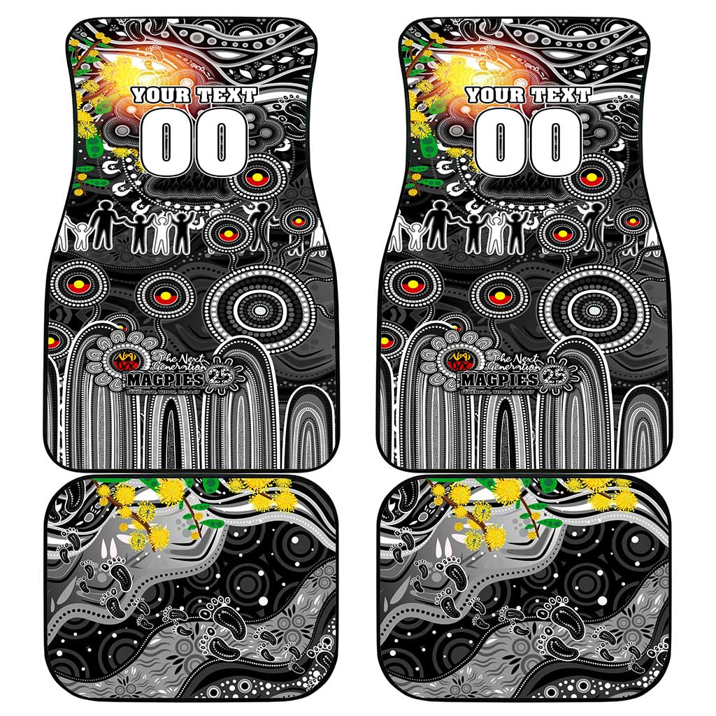 NAIDOC Week 2025 Magpies Football Car Mats Aboriginal Dot Painting